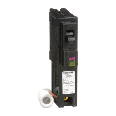 Ground Fall Plug HOM120DF Square D: Mini circuit breaker, Homeline, 20A, 1 pole, 120VAC ...