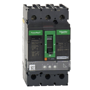 Sqaure D: Circuit breaker, PowerPacT J, 200A, 3 pole, 600VAC, 14kA, lugs, thermal magnetic, 100%, copper lugs