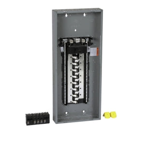 Square D: Load center, Homeline, 1 phase, 30 spaces, 60 circuits, 150A convertible main breaker, PoN, NEMA1, value pack