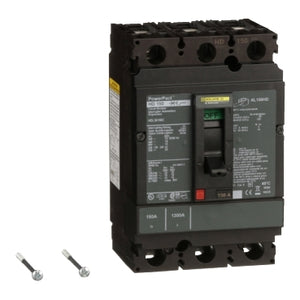 Square D: Circuit breaker, PowerPacT H, 150A, 3 pole, 600VAC, 14kA, lugs, thermal magnetic, 100%