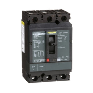 Square D: Circuit breaker, PowerPacT H, 60A, 3 pole, 600VAC, 14kA, lugs, thermal magnetic, 80%