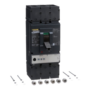 Square D: Circuit breaker, PowerPacT L, 600A, 3 pole, 600VAC, 18kA, lugs, MicroLogic 3.3S, 80%