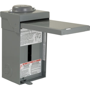 Square D: Load center, QO, 1 phase, 2 spaces, 4 circuits, 70A fixed main lugs, NEMA3R, consumer pack
