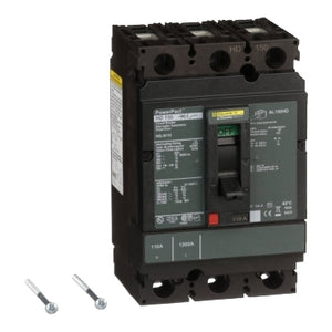 Square D: Circuit breaker, PowerPacT H, 110A, 3 pole, 600VAC, 14kA, lugs, thermal magnetic, 80%