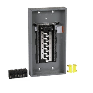 Square D: Load center, Homeline, 1 phase, 24 spaces, 48 circuits, 100A convertible main breaker, PoN, NEMA1, value pack