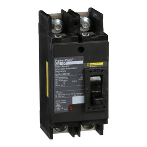 Square D: Circuit breaker, PowerPacT Q, 150A, 2 pole, 240VAC, 65kA, lugs, thermal magnetic, 80%, bottom of panel