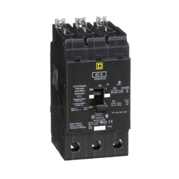 EDB34040 Square D: Mini circuit breaker, E-Frame, 40A, 3 pole, 480Y ...