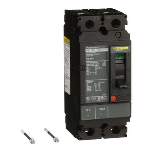 Square D: Circuit breaker, PowerPacT H, 70A, 2 pole, 600VAC, 14kA, lugs, thermal magnetic, 80%
