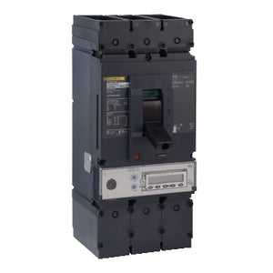 Square D: Circuit breaker, PowerPacT L, 600A, 3 pole, 600VAC, 14kA, lugs, MicroLogic 6.3A, 80%