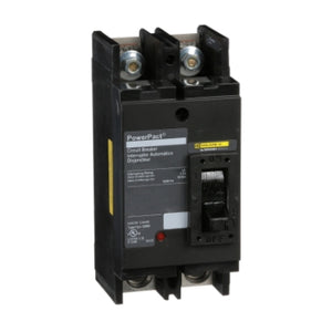 Square D: Circuit breaker, PowerPacT Q, 125A, 2 pole, 240VAC, 65kA, lugs, thermal magnetic, 80%, bottom of panel
