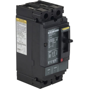 Square D: Circuit breaker, PowerPacT H, 35A, 2 pole, 600VAC, 18kA, lugs, thermal magnetic, 80%
