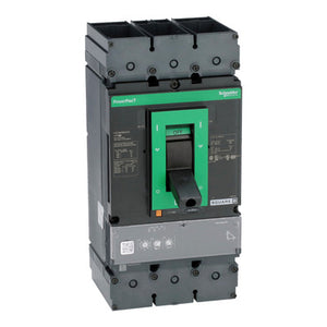 Square D: Circuit breaker, PowerPacT L, 250A, 3 pole, 600VAC, 18kA, busbar, MicroLogic 3.3, 80%