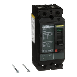 Square D: Circuit breaker, PowerPacT H, 40A, 2 pole, 600VAC, 14kA, lugs, thermal magnetic, 80%