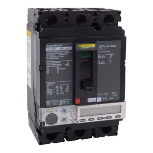 Square D: Circuit breaker, PowerPacT H, 150A, 3 pole, 600VAC, 25kA, lugs, Micrologic 6.2A, 80%