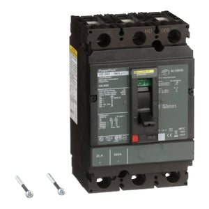 Square D: Circuit breaker, PowerPacT H, 25A, 3 pole, 600VAC, 14kA, lugs, thermal magnetic, 80%
