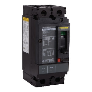 Square D: Circuit breaker, PowerPacT H, 125A, 2 pole, 600VAC, 14kA, busbar, thermal magnetic, 80%