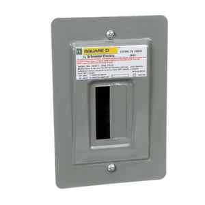 Square D: Load center, QOD, 1 phase, 1 space, 1 circuit, 50A breaker, flush cover, NEMA1