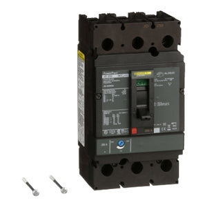 Square D: Circuit breaker, PowerPacT J, 200A, 3 pole, 600VAC, 14kA, lugs, thermal magnetic, 80%, shunt