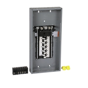 Square D: Load center, Homeline, 1 phase, 20 spaces, 40 circuits, 200A convertible main breaker, PoN, NEMA1, value pack