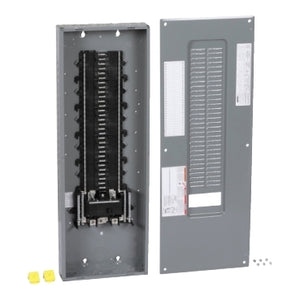 Square D: Load center, QO, 1 phase, 60 spaces, 72 circuits, 200A convertible main breaker, PoN, NEMA1, combo cover