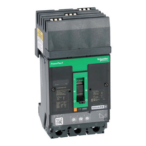 Square D: Circuit breaker, PowerPacT H, 150A, 3 pole, 600VAC, 25kA, I-Line, Micrologic 3.2, 80%, ABC