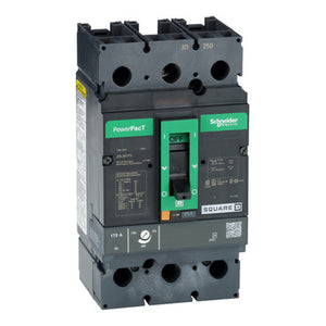 Square D: Circuit breaker, PowerPacT J, 175A, 2 pole, 600VAC, 14kA, lugs, thermal magnetic, 80%