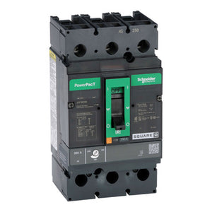 Square D: Circuit breaker, PowerPacT J, 200A, 3 pole, 600VAC, 18kA, busbar, thermal magnetic, 80%