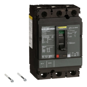 Square D: Circuit breaker, PowerPacT H, 40A, 3 pole, 600VAC, 25kA, lugs, thermal magnetic, 80%