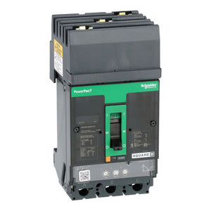 Square D: Circuit breaker, PowerPacT H, 100A, 3 pole, 600VAC, 14kA, I-Line, Micrologic 3.2, 80%, ABC