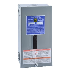 Square D: Load center, QO, 1 phase, 2 spaces, 4 circuits, 70A fixed main lugs, NEMA1, surface cover, consumer pack
