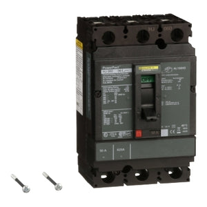 Square D: Circuit breaker, PowerPacT H, 50A, 3 pole, 600VAC, 25kA, lugs, thermal magnetic, 80%