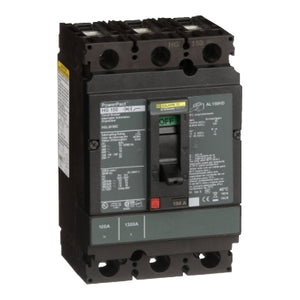 Square D: Circuit breaker, PowerPacT H, 100A, 3 pole, 600VAC, 18kA, lugs, thermal magnetic, 100%