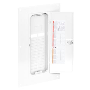 Square D: Replacement cover, Homeline, for 24 space load center, combination flush and surface, white