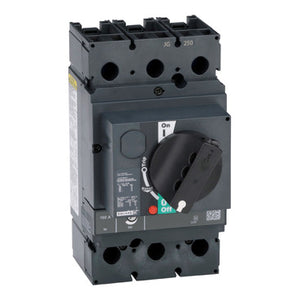 Square D: Circuit breaker, PowerPacT J, 150A, 3 pole, 600VAC, 18kA, lugs, thermal magnetic, 80%, black rotary handle