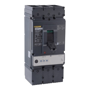 Square D: Circuit breaker, PowerPacT L, 600A, 3 pole, 600VAC, 25kA, lugs, MicroLogic 3.3, 80%, shunt