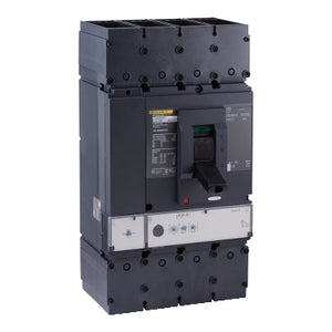 Square D: Circuit breaker, PowerPacT L, 250A, 4 pole, 600VAC, 18kA, lugs, MicroLogic 3.3, 80%