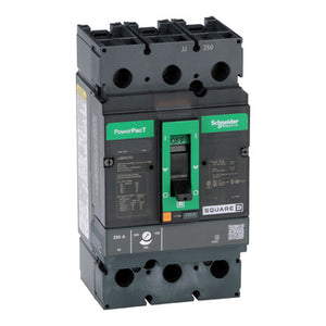 Square D: Circuit breaker, PowerPacT J, 250A, 3 pole, 600VAC, 25kA, lugs, thermal magnetic, 80%