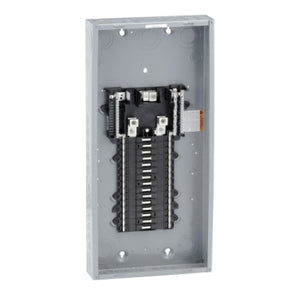 Square D: Load center, QO, 1 phase, 30 spaces, 40 circuits, 200A convertible main lugs, PoN, NEMA1, gnd bar