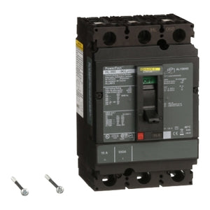 Square D: Circuit breaker, PowerPacT H, 15A, 3 pole, 600VAC, 50kA, lugs, thermal magnetic, 80%