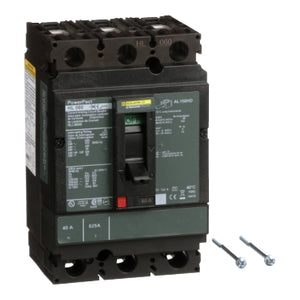 Square D: Circuit breaker, PowerPacT H, 40A, 3 pole, 600VAC, 50kA, lugs, thermal magnetic, 80%