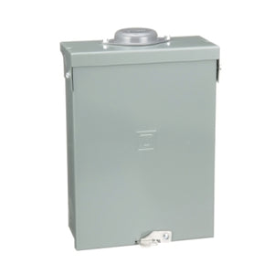 Square D: Load center, QO, 1 phase, 8 spaces, 16 circuits, 100A fixed main lugs, NEMA3R, consumer pack