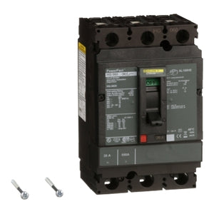 Square D: Circuit breaker, PowerPacT H, 20A, 3 pole, 600VAC, 18kA, lugs, thermal magnetic, 80%