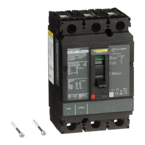 Square D: Circuit breaker, PowerPacT H, 110A, 3 pole, 600VAC, 25kA, lugs, thermal magnetic, 80%