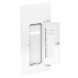 Square D: Replacement cover, Homeline, for 30 space load center, combination flush and surface, white