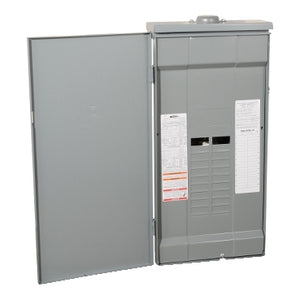 Square D: Load center, Homeline, 1 phase, 20 spaces, 40 circuits, 225A convertible main lugs, PoN, NEMA3R