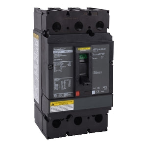 Square D: Circuit breaker, PowerPacT J, 250A, 3 pole, 600VAC, 14kA, busbar, thermal magnetic, 80%