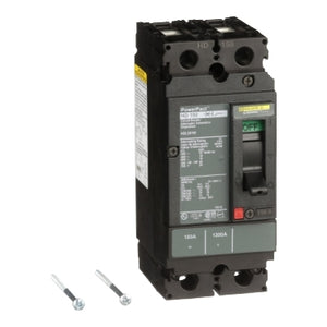 Square D: Circuit breaker, PowerPacT H, 150A, 2 pole, 600VAC, 14kA, lugs, thermal magnetic, 80%