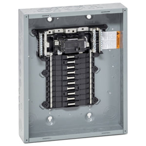 Square D: Load center, QO, 1 phase, 20 spaces, 24 circuits, 100A convertible main breaker, PoN, NEMA1