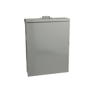 Square D: Load center, QO, 1 phase, 6 spaces, 12 circuits, 125A convertible main breaker, NEMA3R, feedthru lugs