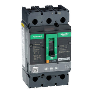 Sqaure D: Circuit breaker, PowerPacT J, 250A, 3 pole, 600VAC, 50kA, lugs, Micrologic 3.2, 80%